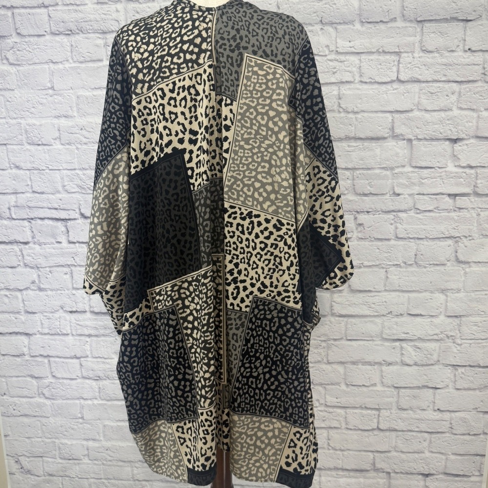 JODIFL Patchwork Leopard Print Kimono Cardigan‎ D… - image 3